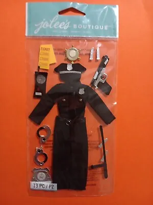 $3 • Buy POLICE Uniform Badge Gun Handcuffs Baton Nightstick Jolee's Stickers Craft