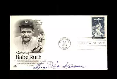 Tuck Stainback Signed 1983 FDC Babe Ruth Cache New York Yankees Autograph • $15