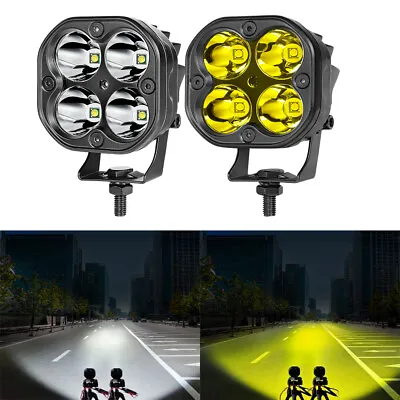 3'' Inch 80W LED Cube Pods Amber Off Road Driving Lights Spot Work Light Bar Fog • $29.98