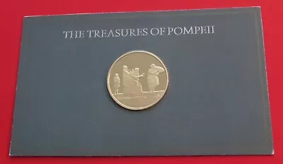 £12.99 • Buy John Pinches Treasures Of Pompeii Gold Plated Bronze Medal Medallion New Comedy