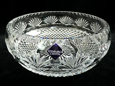 A Large Boxed Edinburgh Cut Glass Crystal Bowl Fruit / Trifle 1.955 Kilos 9 1/4  • £65