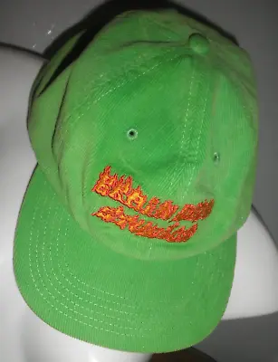 Men's BRAIN DEAD STUDIOS Logo Green Corduroy Snapback Baseball Hat Cap EUC • $50