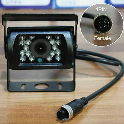 Rear View Backup Reversing Camera 4PIN CCD 12V-24V For Bus Truck Trailer VAN RV • $19.79