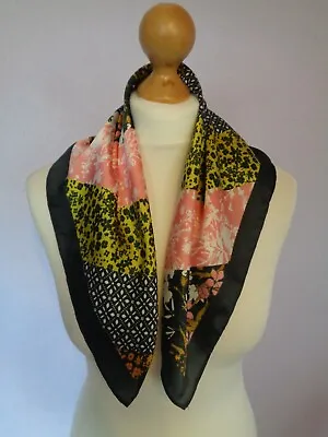 £4 • Buy Square Scarf By Primark Multicolour Mixed Patterns 21.5 X 22 Inches