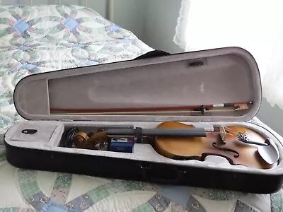 4/4 Full Size Acoustic EQ Violin Fiddle With Bow Rosin Hard Case Matte • $69.50