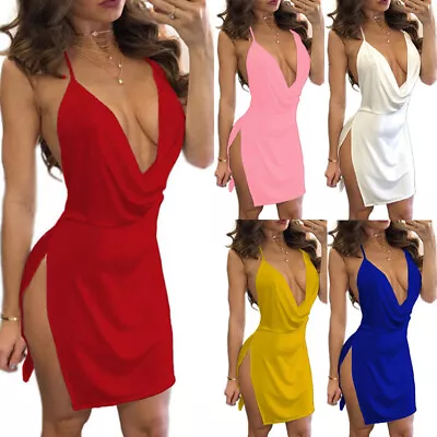 $16.37 • Buy Women's Bodycon Mini Ladies Club Party Bandage Sleeveless Evening Dress Cocktail
