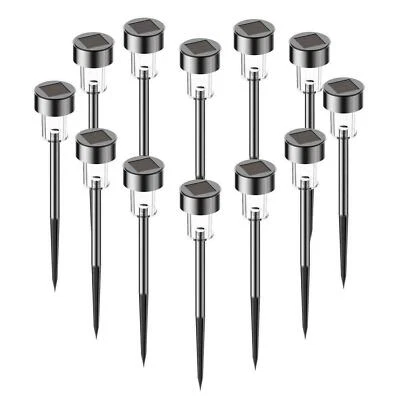 $18.95 • Buy 10PCS Outdoor Garden Stainless Steel LED Solar Path Lights Yard Lamp White Light