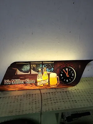 Its Miller Time High Life Beer Clock Light Advertising Sign  • $125