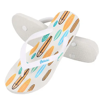 White Surf Board Women's Flip Flops Thong Slippers Sandals Summer Beach Shoes  • $11.99