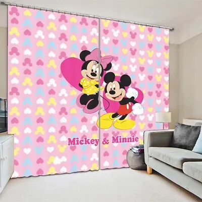 £123.89 • Buy Confident Mickey Mouse 3D Curtain Blockout Photo Printing Curtains Drape Fabric