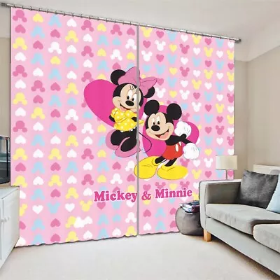 £123.89 • Buy Confident Mickey Mouse 3D Curtain Blockout Photo Printing Curtains Drape Fabric