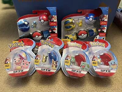$89.99 • Buy Lot Of 6 Pokemon Clip N Go Belt Set And 4 Figures