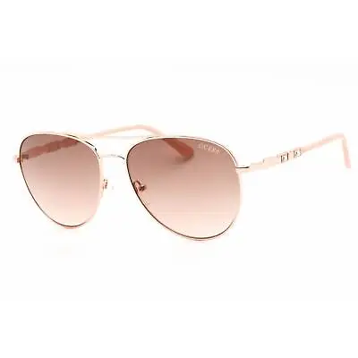 Guess Factory Women's Sunglasses Shiny Rose Gold Metal Aviator Frame GF6143 28F • $22.73