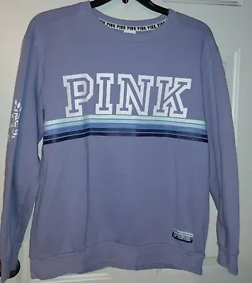 Victoria's Secret PINK Crewneck Lavender Purple Sweatshirt Size Med GUC • $12.99