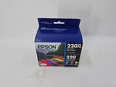 Epson Ink Cartridge Black 220 XL Tri-Color 220 New Sealed   EB-14949 • $29.99