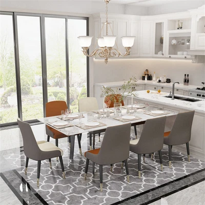 $895.95 • Buy 1.8M Extendable 6-12 People Kitchen Dining Table Sturdy Oval Leg Christmas Party