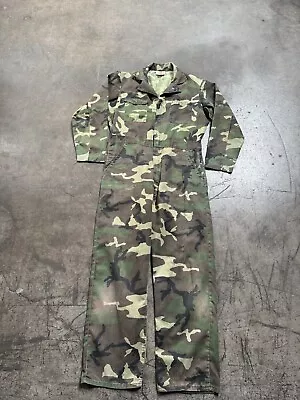 Dickies Camouflage Coveralls Mens 44 Long Hunting Jumpsuit Woodland Talon VTG • $40