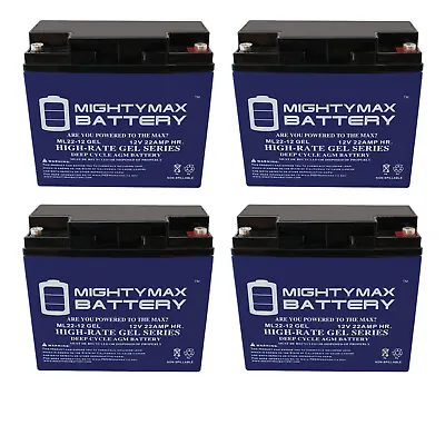 Mighty Max 4 Pack - 12V 22AH GEL Battery For EW72 Mobility Scooter Wheelchair • $219.99