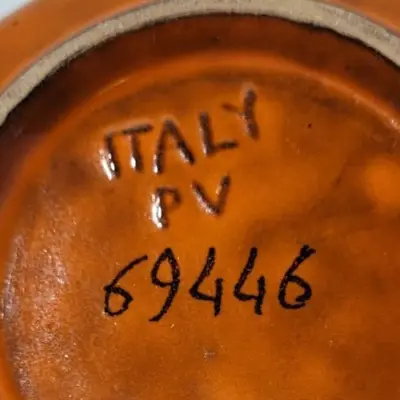 Italy Peasant Village Mottled Burnt Orange Ceramic PV Soup Cereal Bowl 6-inches • $12.95