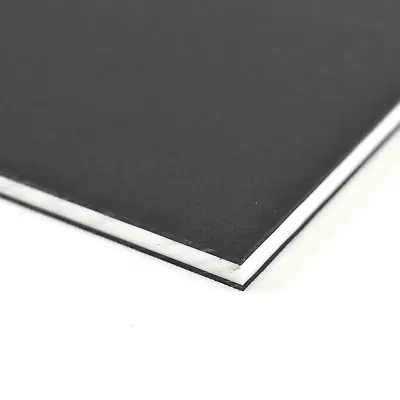 $35.96 • Buy BuyPlastic ColorCore Plastic Sheet  1/2  X 12  X 24  Black- Arctic White-Black