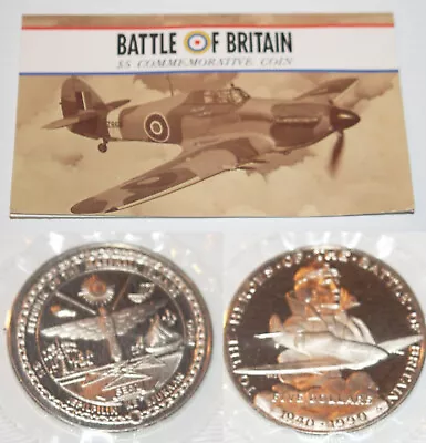 1990 Battle Of Britain $5 Commemorative Coin Medal - Marshall Islands NIP • $7.99