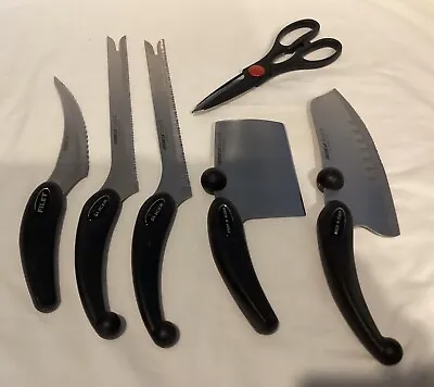 Miracle Blade III Knives 6 Piece Rock 'n Chop Filet 2 Slicers Scoop Scissors • $49.95
