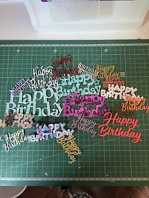 £2.75 • Buy Die Cuts 20 X  Mixed Happy Birthday Sentiment Card Topper. Embellishments