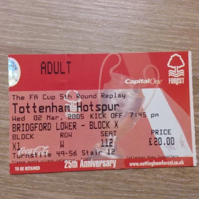 £2.99 • Buy Ticket 2004/05 Nottingham Nottm Forest V Tottenham Spurs (FA Cup)