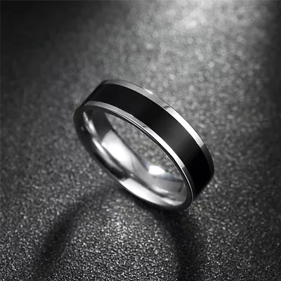 MENS 6mm STAINLESS STEEL RINGS IN MULTIPLE SIZES **UK SELLER** WEDDING GROOM • £3.29