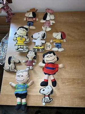 Lot Of 10 Vintage 1950s 1960s Plush Stuffed Cloth Pillow Doll Peanuts Snoopy • $59.99