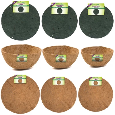 £55.99 • Buy Coconut Fibre Or Jute Hanging Basket Planter Liners Available In 12  14  Or 16 