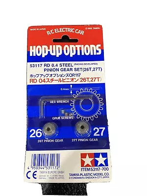 Tamiya 0.4 Steel Pinion Gears 26T/27T F104 TRF102 EP 1:10 RC Cars On Road #53117 • $12.50