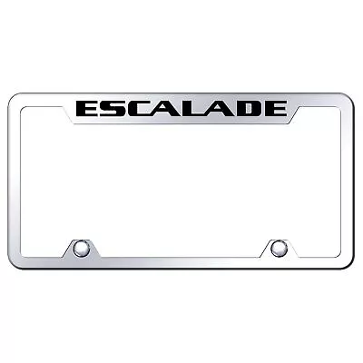 Cadilac Escalade Logo Stainless Steel Truck Cut-Out License Plate Frame • $42.95