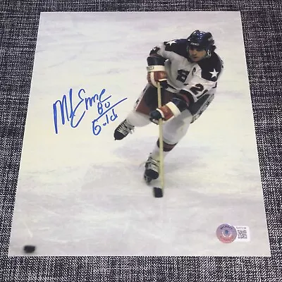 Mike Eruzione Signed Autograph 8x10 Photo Usa Hockey Miracle On Ice Beckett Bas • $40