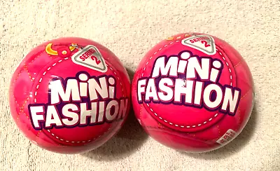 ✔ 2  Zuru Fashion Mini Brands SERIES 2 - 2 Blind MYSTERY Balls Purse? Hat? • $29.91