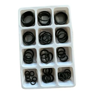 50pc Assorted O RING SET Black Rubber Seals Sink Tap Washers Plumbing Air Gas UK • £2.88