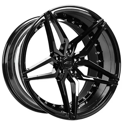 20  Staggered Ac Wheels Ac01 Gloss Black Extreme Concave Rims (p06) • $1599