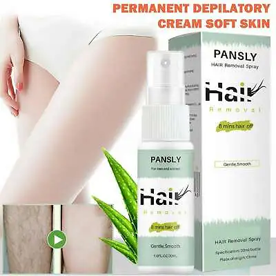 $8.99 • Buy 30ml PANSLY Painless Hair Removal Spray Permanent Depilatory Cream Soft Skin NEW