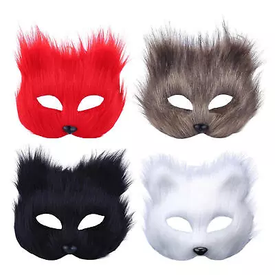 Furry Animal Half Face Veil Cosplay Face Cover For Halloween Reusable • $16.37