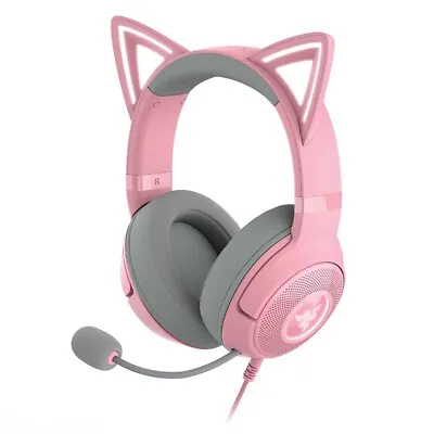 Razer Kraken Kitty V2 - USB Headset With RGB Kitty Ears - Quartz Edition • $189