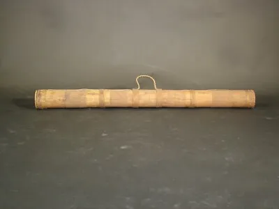 $995 • Buy Wonderful N.West Birch Bark Fishing Pole Carrier American Indian Artifact, 1900
