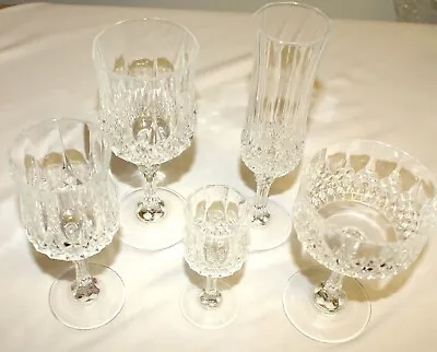 Cristal D'Arques Longchamp Stemware Flute Wine Glass Candlestick Ice Tea Crystal • $5.95