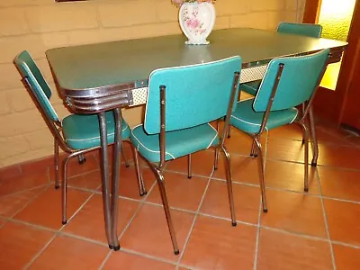 $475 • Buy Kitchen Dining Table And Matching Chairs, Retro 1950s Kitchenette Original Ozzy