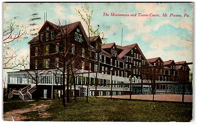 Postcard Vintage The Montanesca Hotel And Tennis Courts Mt. Pocono PA • $4.57