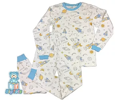 Adult 100% Cotton Pajamas Space Time Baby Print • $57.99