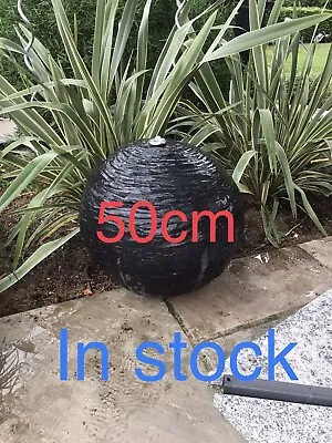 50cm Garden Sphere Water Feature Ornament Sculpture Fountain • £140
