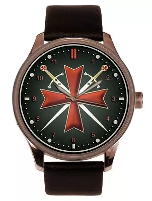 Kinght Templar Crossed Swords Symbolic Art Wrist Watch Germany Ww2 Kriegsmarine • $250.64