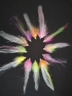 12- 5  Trolling Flies  UV Glow Salmon Trout Walleyes Bass Stripers Flyfishing  • $72