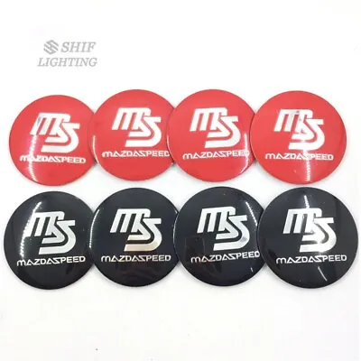 4 X 56mm MAZDA SPEED MS Logo Wheel Hub Center Caps Emblem Badge Sticker Decal • $17.77