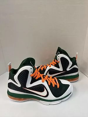 Nike Lebron 9 University Of Miami Hurricanes PE 2011 Size 9 Brand New • $1449.99